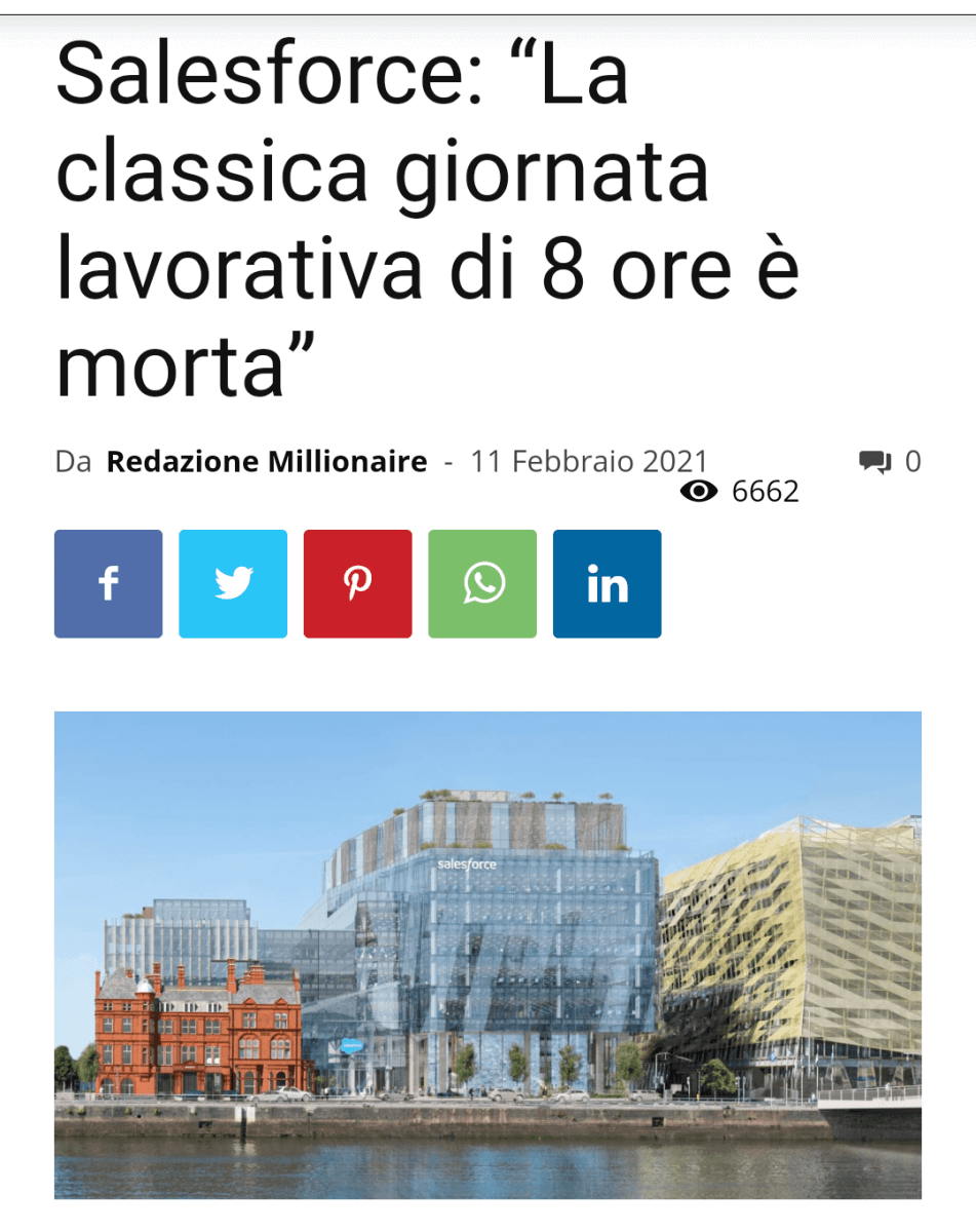 Salesforce articolo di giornale